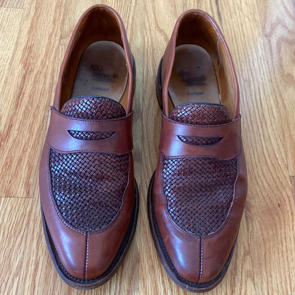 Allen Edmonds “Leyland” Slip On D Width Woven Leather Shoes - Picture 7 of 15